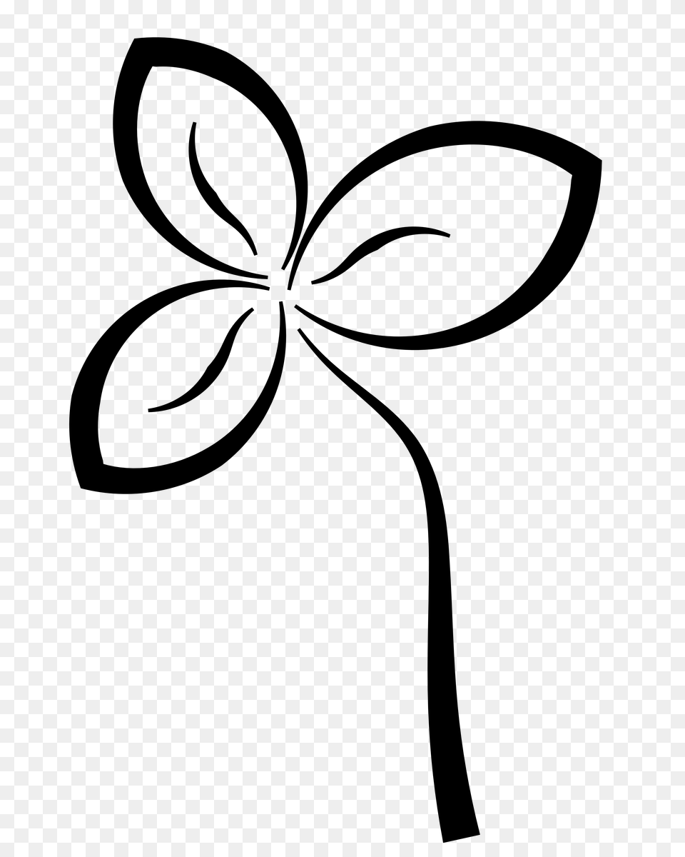 Flower Black And White Pictures, Stencil, Smoke Pipe, Plant, Art Free Transparent Png