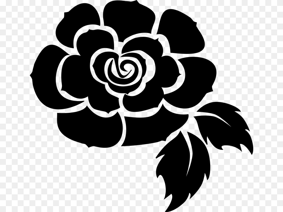 Flower Black And White Vector, Gray Png