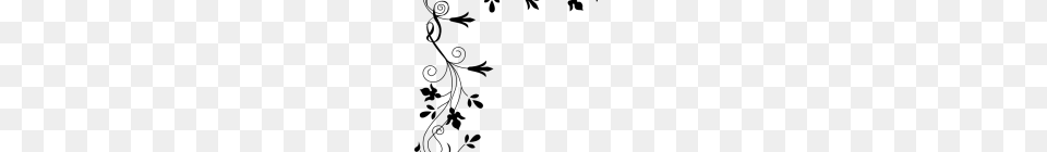 Flower Border Black And White Graduation Cap Clipart House, Gray Png