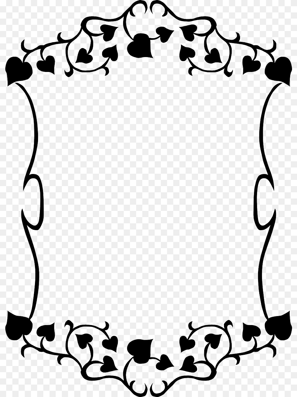 Flower Border Clipart Black And White, Art, Floral Design, Graphics, Pattern Png Image