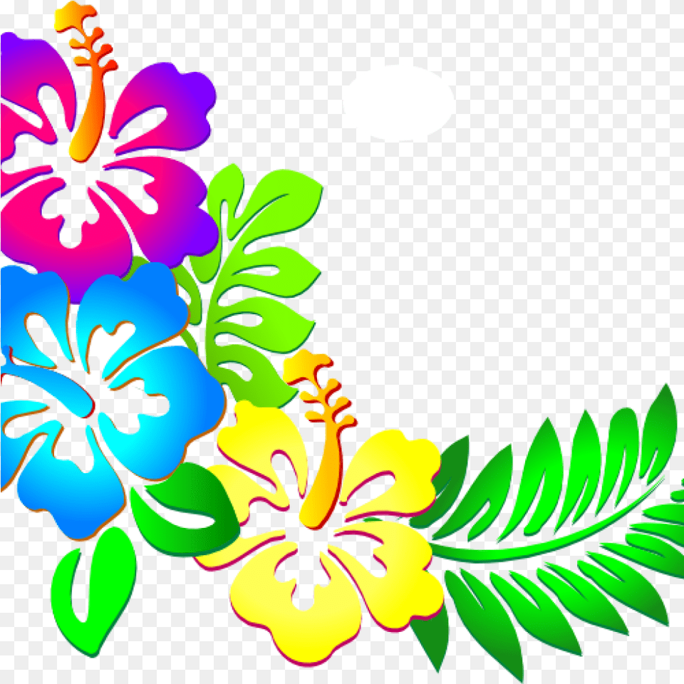 Flower Border Clipart Hibiscus Hawaiian Flowers, Art, Floral Design, Graphics, Pattern Free Transparent Png