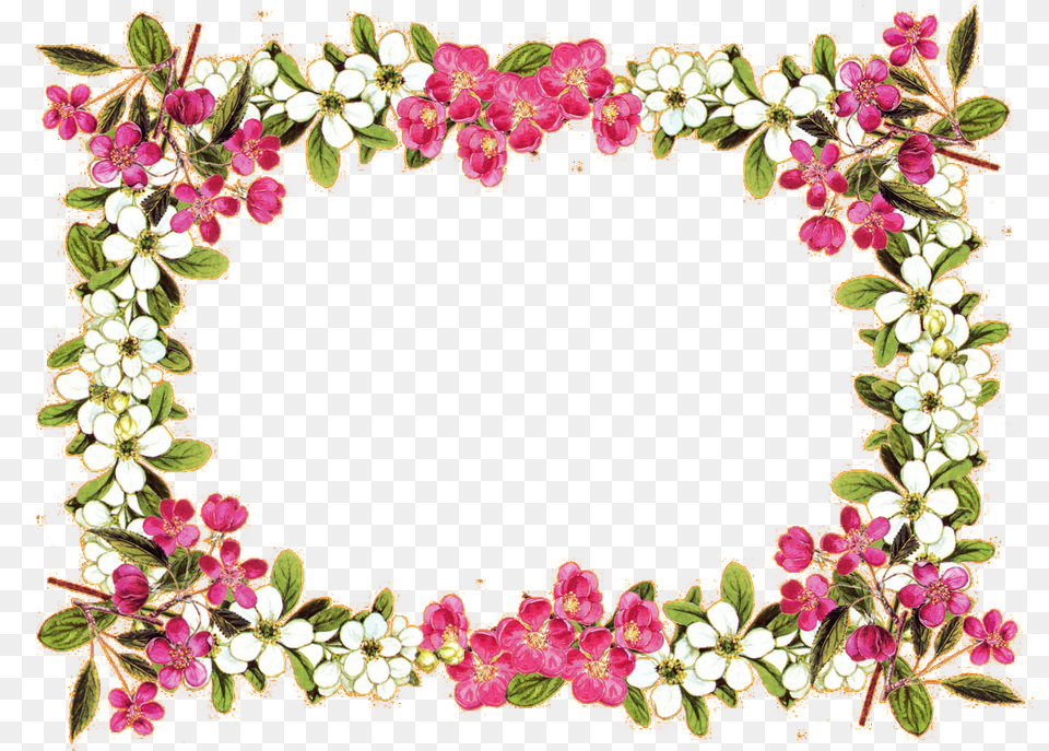 Flower Border Designs Background Flower Border Transparent Background, Art, Floral Design, Graphics, Pattern Png Image