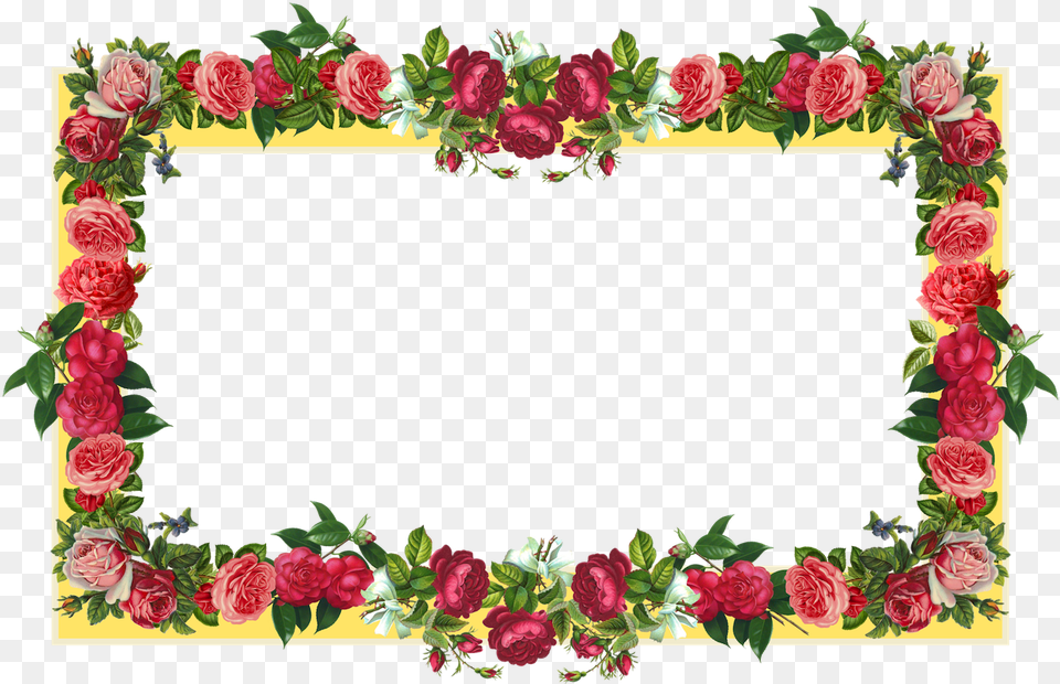 Flower Border Download Clip Art Border Design Of Rose Flower, Floral Design, Graphics, Pattern, Plant Free Png