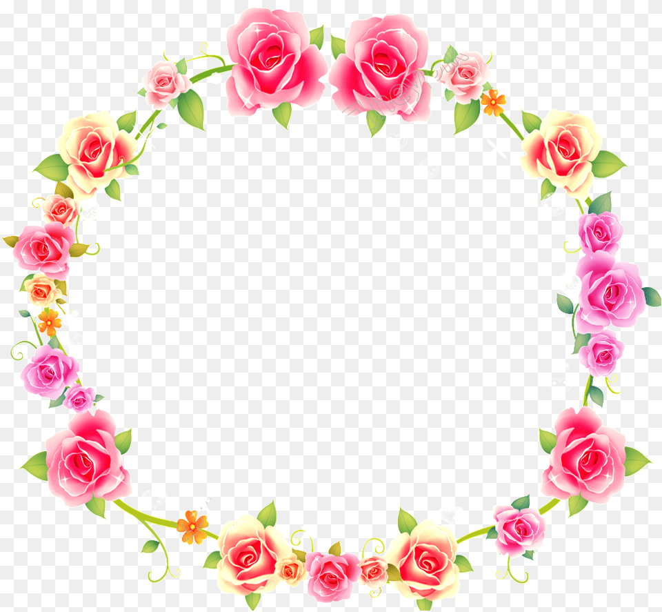 Flower Border Frame Floral, Rose, Plant, Pattern, Graphics Free Transparent Png