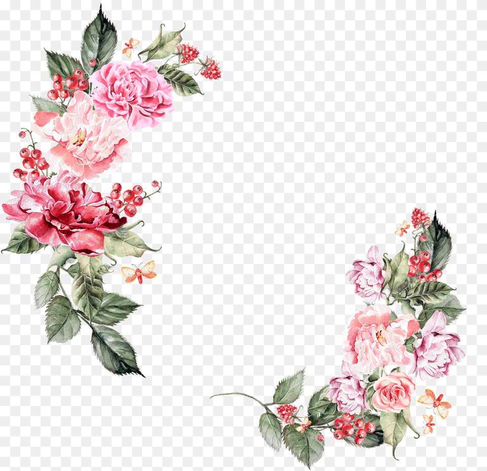 Flower Border Hd Flower Border, Plant, Art, Floral Design, Graphics Free Png