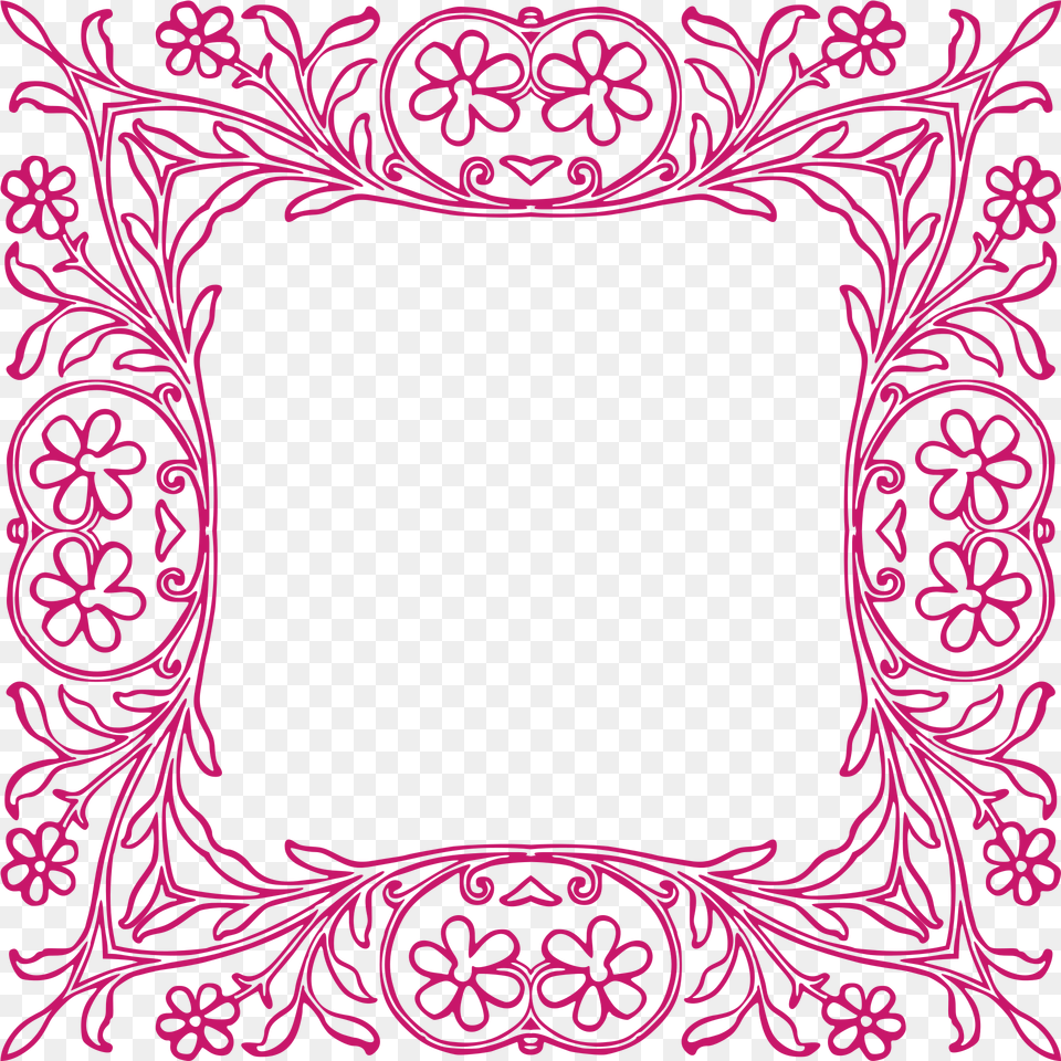 Flower Border Transparent Margenes De Flores, Art, Floral Design, Graphics, Pattern Free Png Download