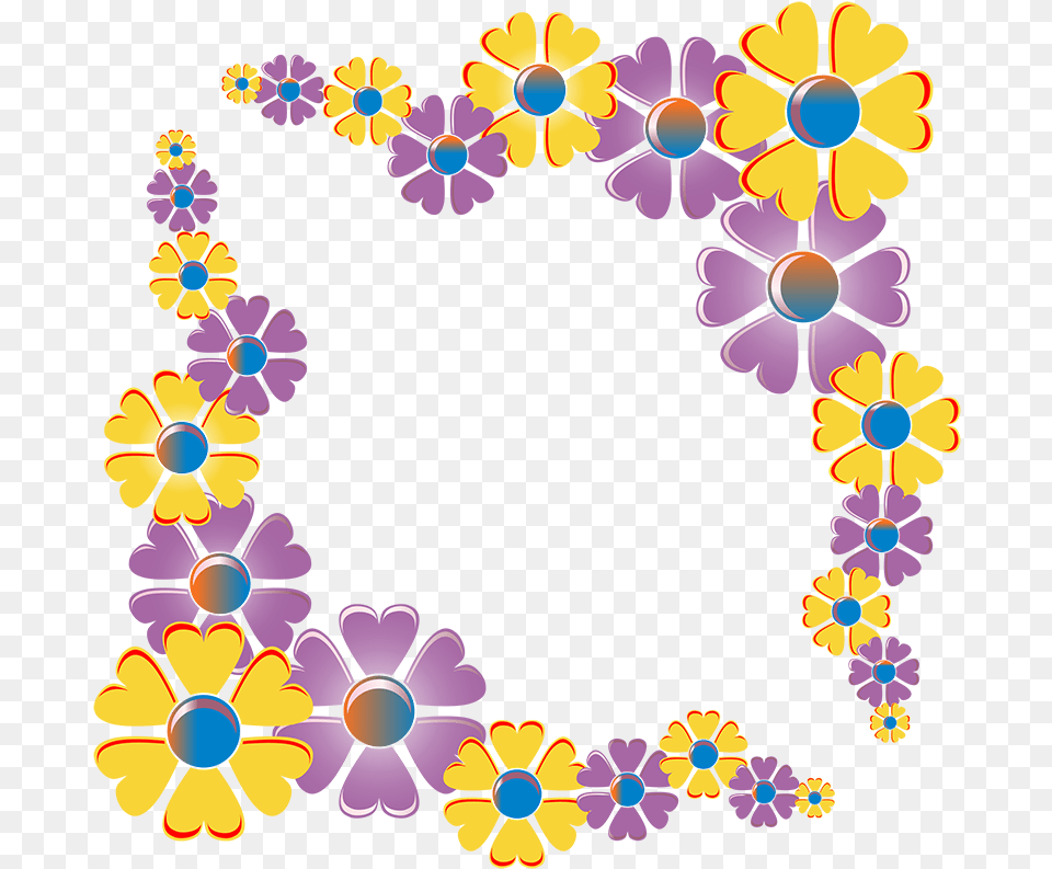 Flower Borders And Frames Clipart Big Flower Border Design, Art, Floral Design, Graphics, Pattern Free Png Download