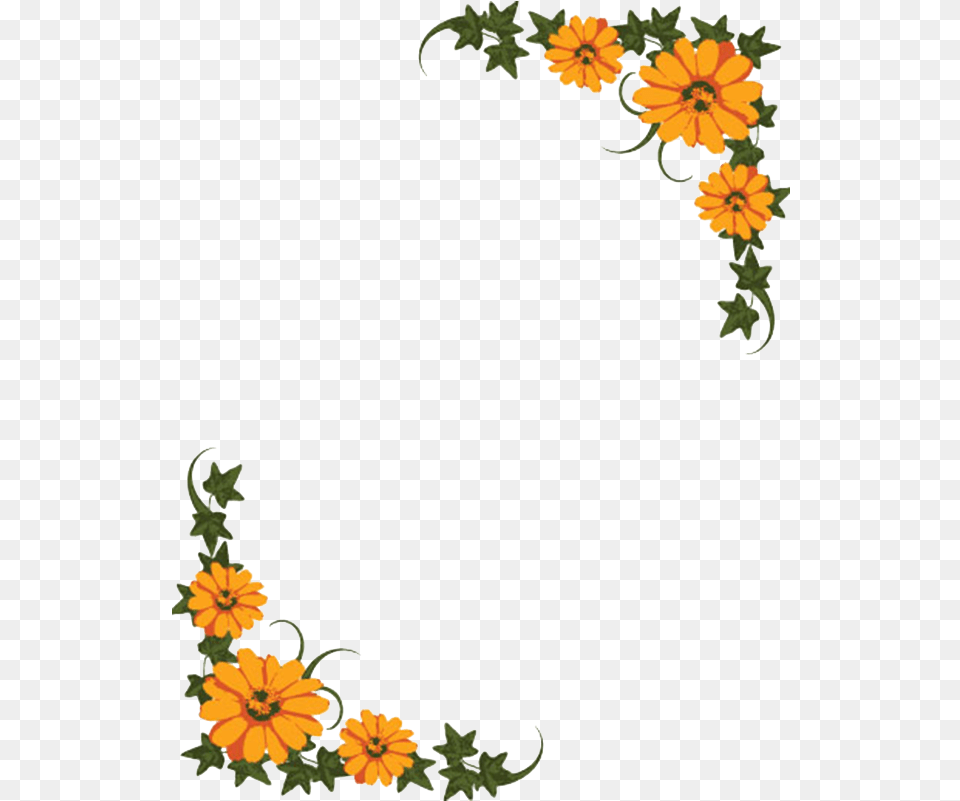 Flower Borders And Frames Clipart Front, Art, Floral Design, Graphics, Pattern Png
