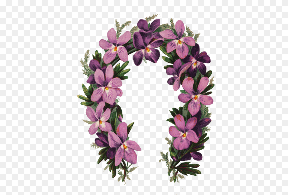 Flower Borders And Frames Happy Day, Flower Arrangement, Plant, Purple, Geranium Png