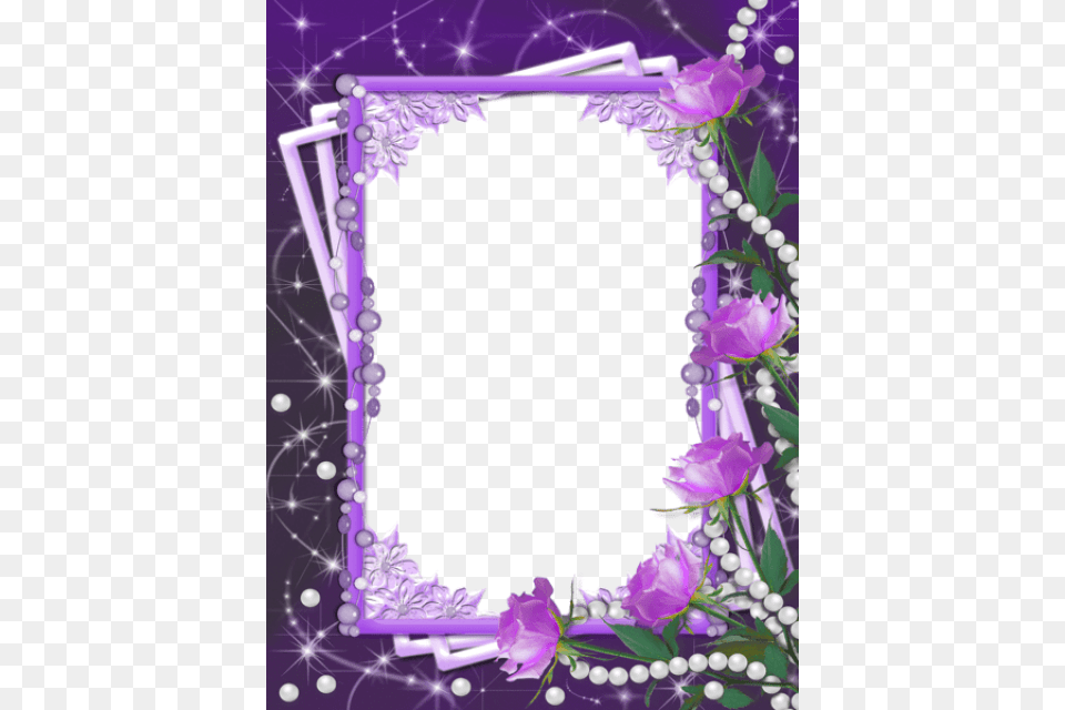 Flower Borders And Transparent Purple Flowers Borders And Frames, Plant Png