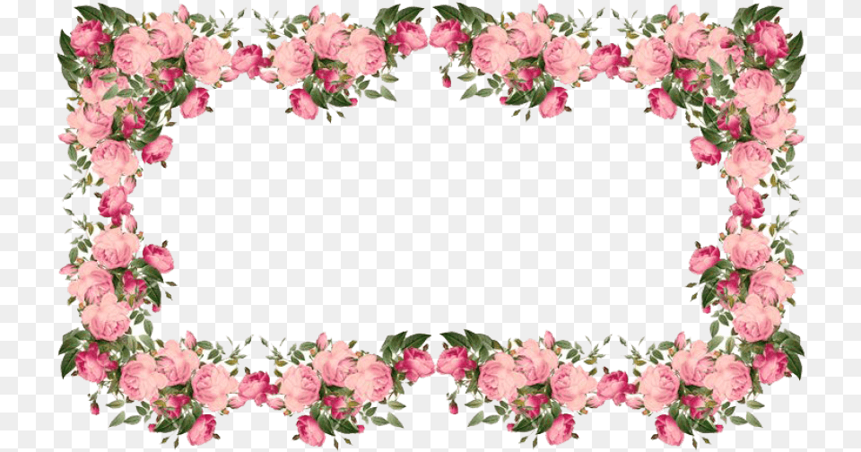 Flower Borders Pink Flower Border Transparent Background, Art, Floral Design, Graphics, Pattern Png