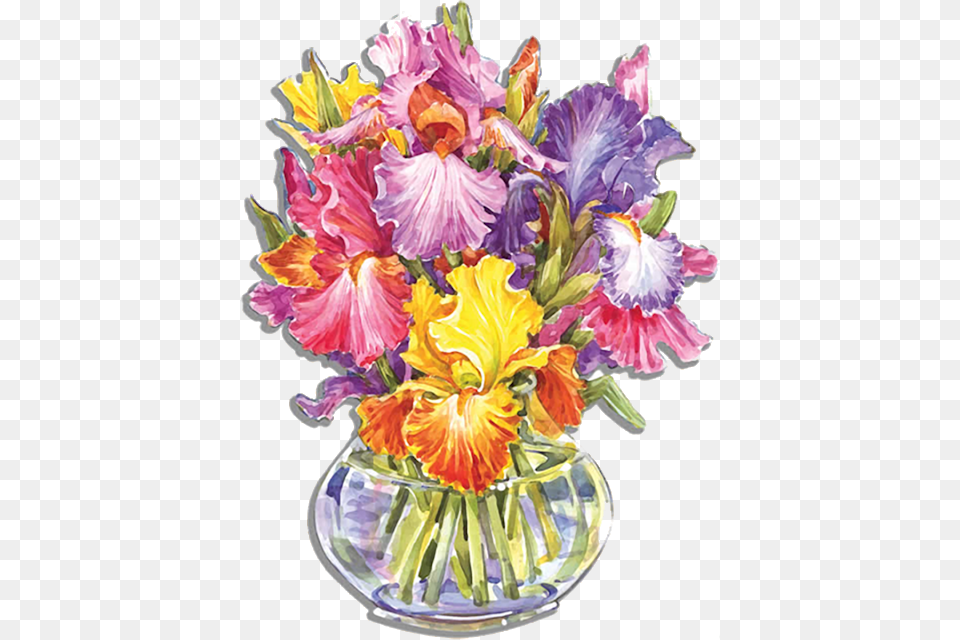 Flower Bouquet, Flower Arrangement, Flower Bouquet, Iris, Pottery Free Png Download