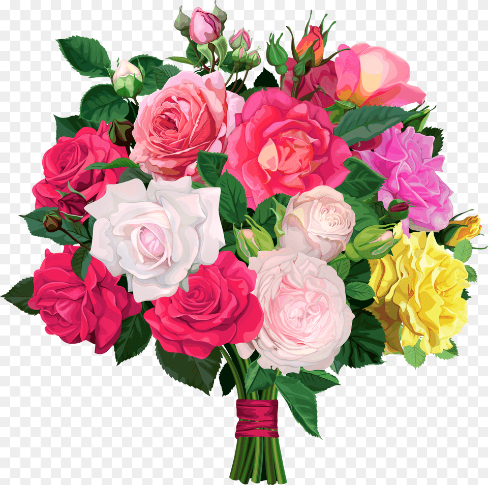 Flower Bouquet Bouquet Of Roses Transparent Png Image