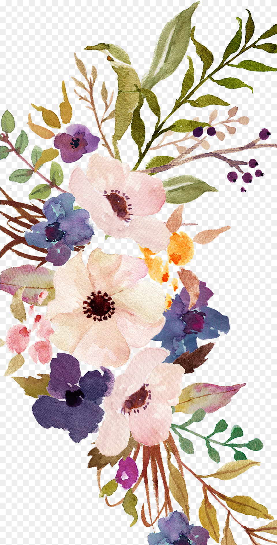 Flower Bouquet Casetify Iphone Floral Art Design Watercolor Painting Flowers, Floral Design, Graphics, Pattern, Plant Free Png