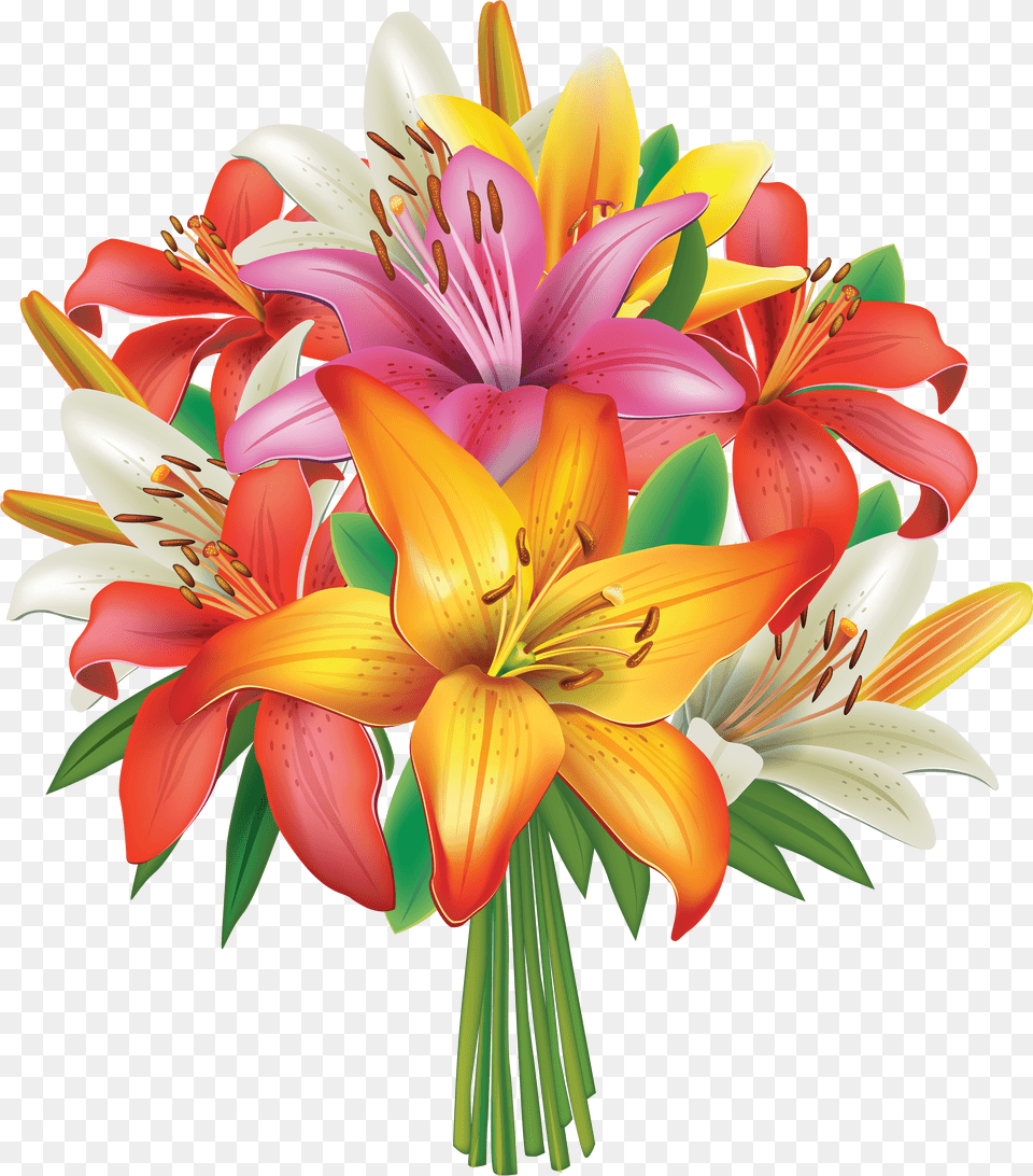 Flower Bouquet Clipart, Flower Arrangement, Flower Bouquet, Plant, Lily Free Png