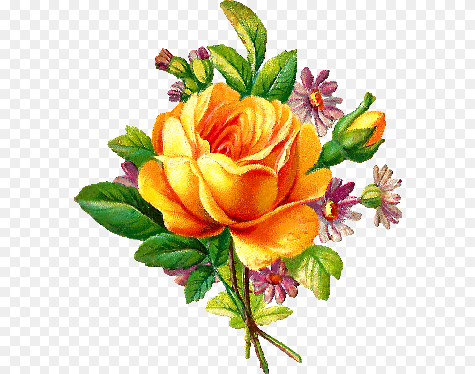 Flower Bouquet Clipart Yellow Roses Bouquet Clipart Vintage Perfume, Art, Plant, Pattern, Graphics Free Png