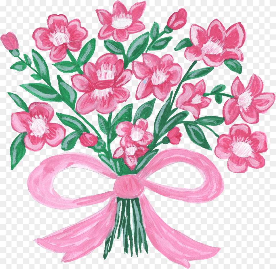 Flower Bouquet Flowers Transparent Background, Pattern, Plant, Rose, Art Free Png Download