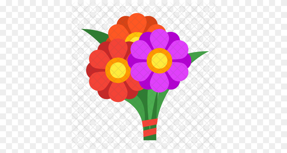 Flower Bouquet Icon Bunch Of Flowers Icon, Plant, Pattern, Graphics, Flower Bouquet Free Png