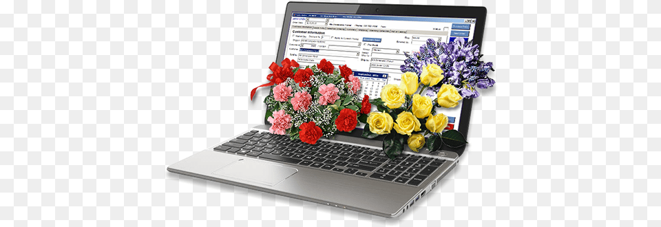 Flower Bouquet Management System Floral Software, Computer, Plant, Pc, Laptop Free Png