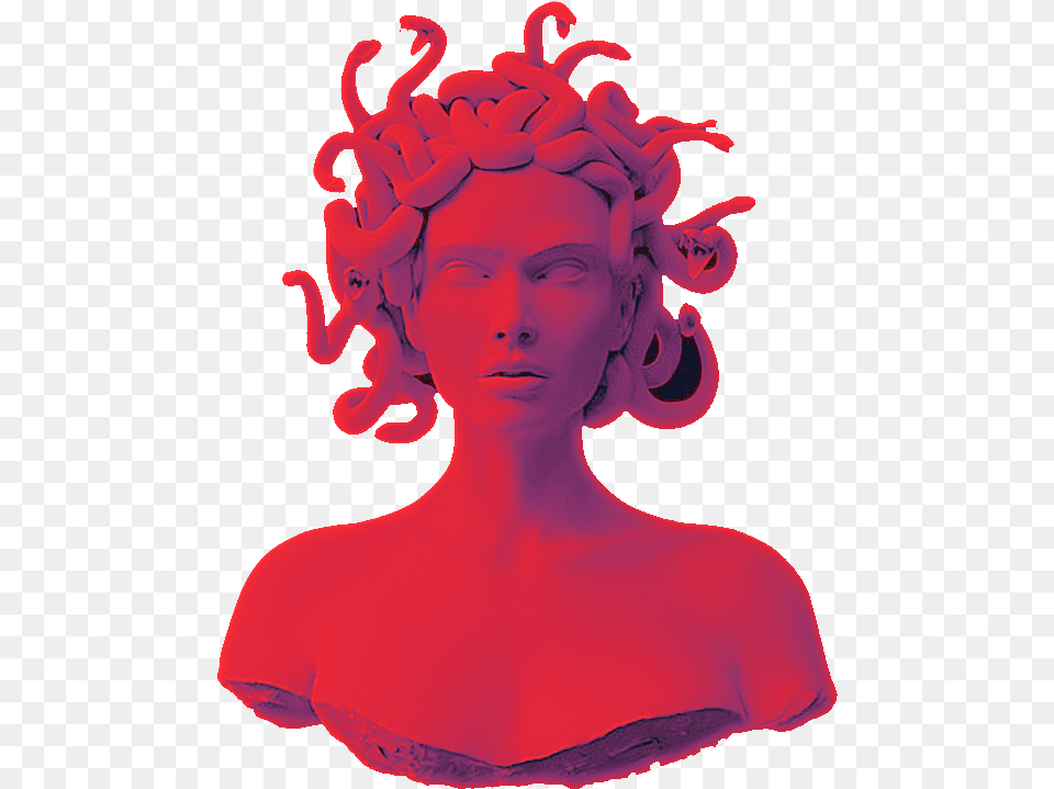 Flower Boy Medusa Silhouette, Adult, Person, Woman, Female Png Image