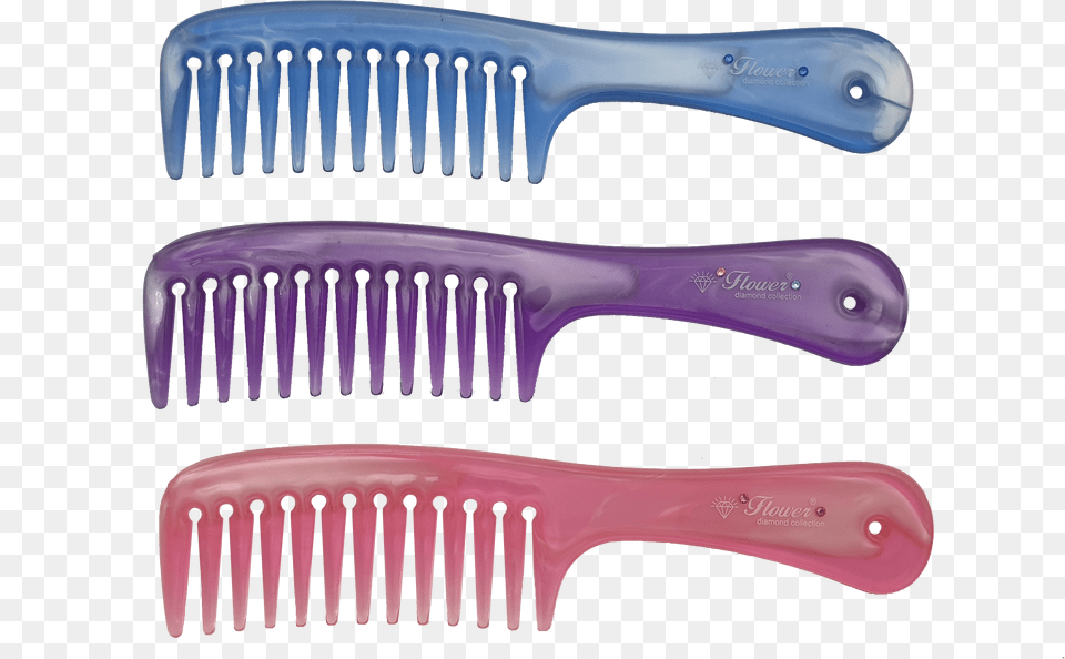 Flower Brush Nas Double Colour Comb With Swarovski Knife Free Png