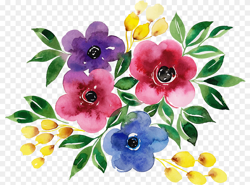 Flower Bunch, Plant, Art, Produce, Graphics Free Png Download