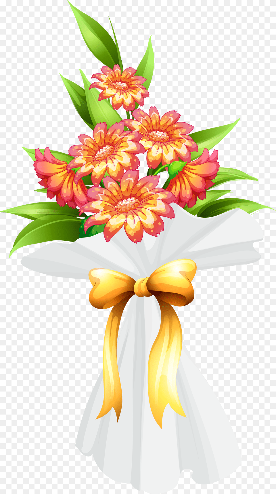 Flower Bunch Clipart Picture Library Bouquet With Flower Fancy, Art, Plant, Pattern, Graphics Free Png Download