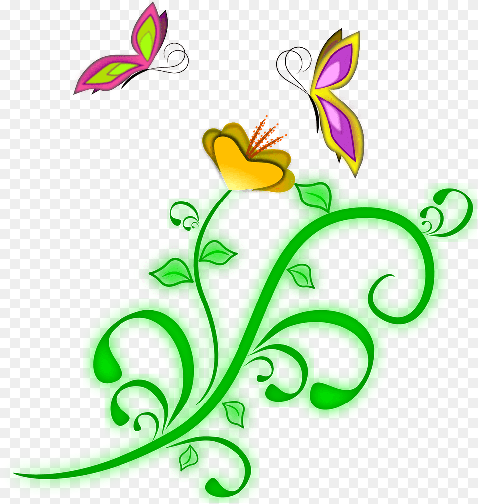 Flower Butterflies Spring Borboletas, Art, Floral Design, Graphics, Pattern Png