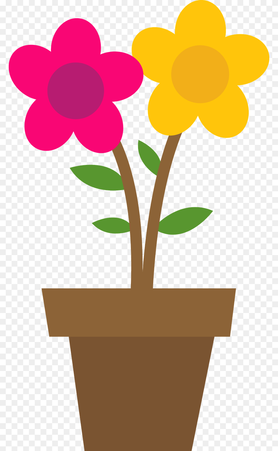 Flower Caricature, Plant, Potted Plant, Daisy, Jar Free Transparent Png