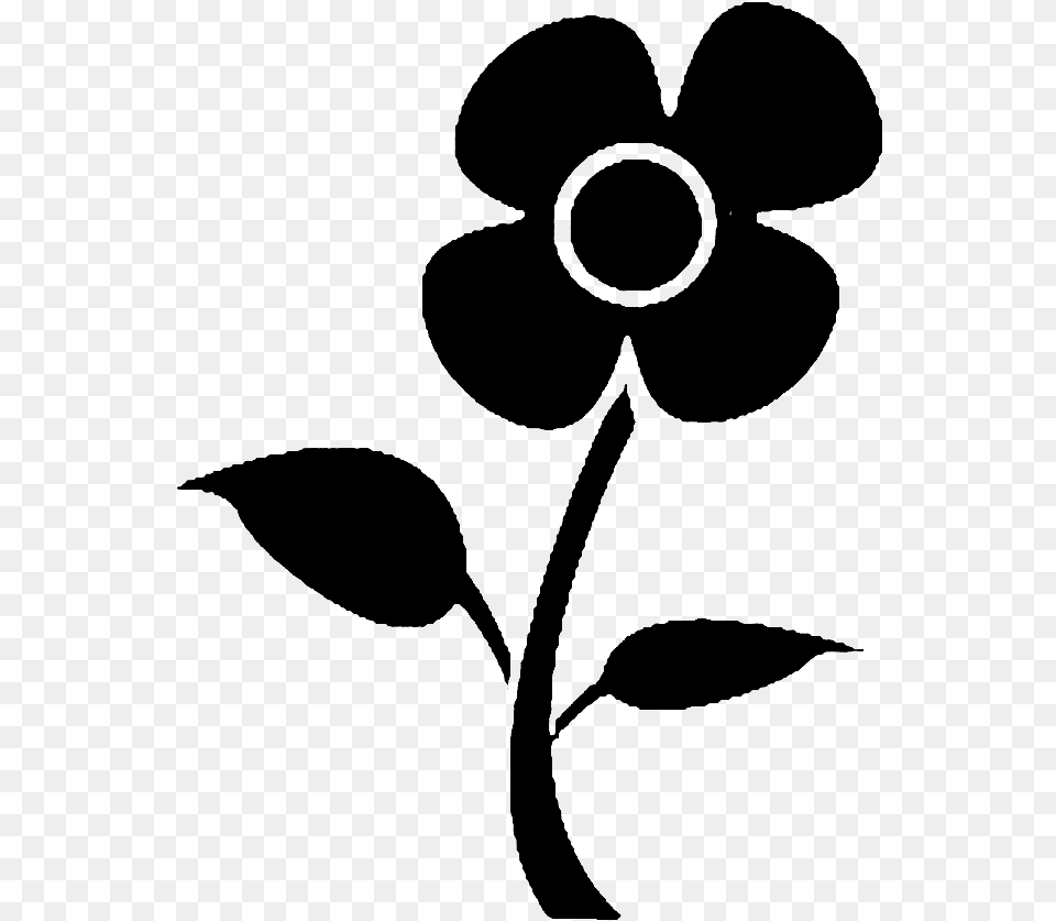 Flower Cartoon Flower Clipart Black And White Cartoons, Gray Png