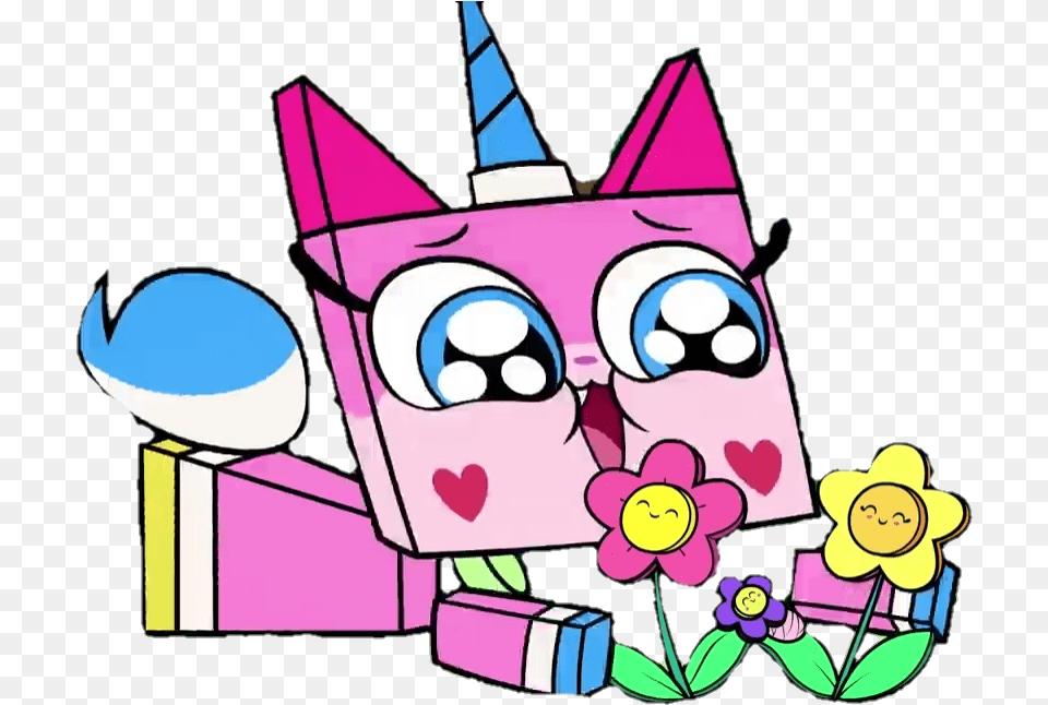 Flower Cat Unicorn Cute Unikitty Cartoon, Purple, Face, Head, Person Free Transparent Png