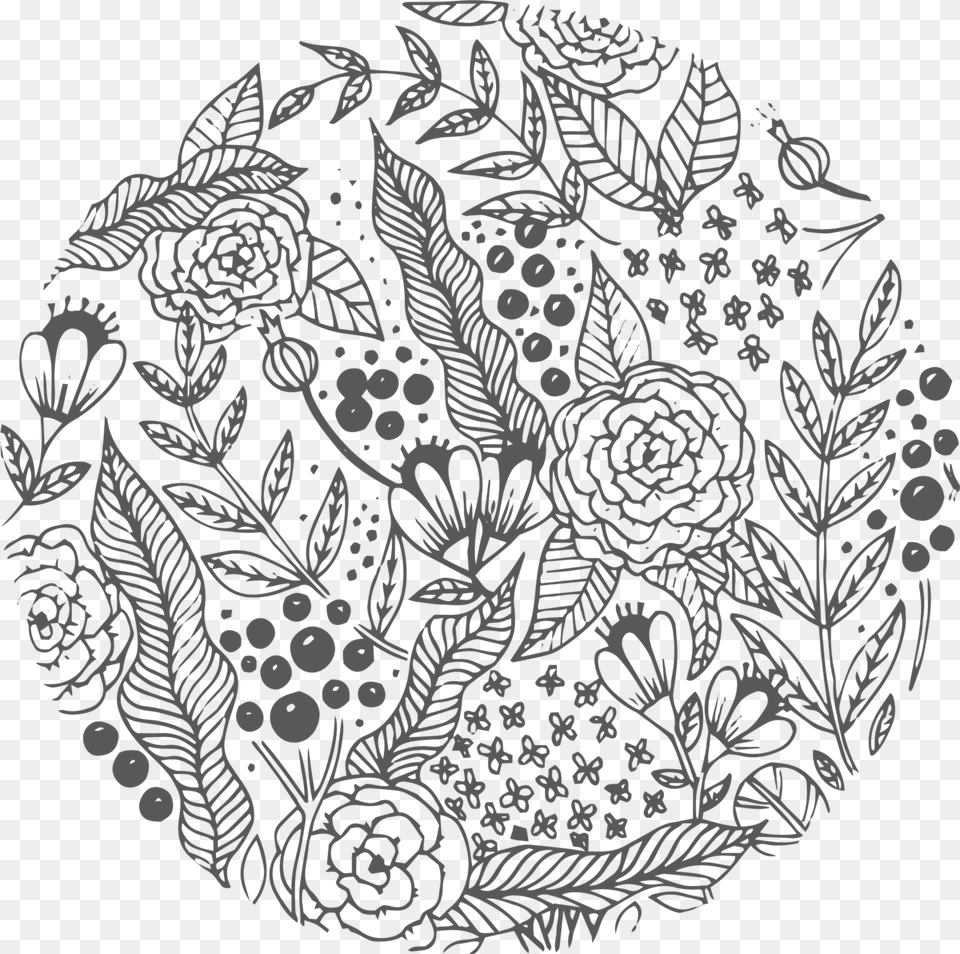 Flower Circle, Art, Pattern, Drawing, Floral Design Free Png