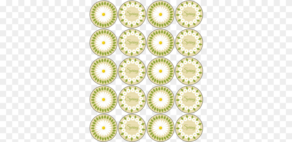 Flower Circle Label Templates Ol5375 Onlinelabelscom Coin, Pattern, Home Decor, Rug Free Png