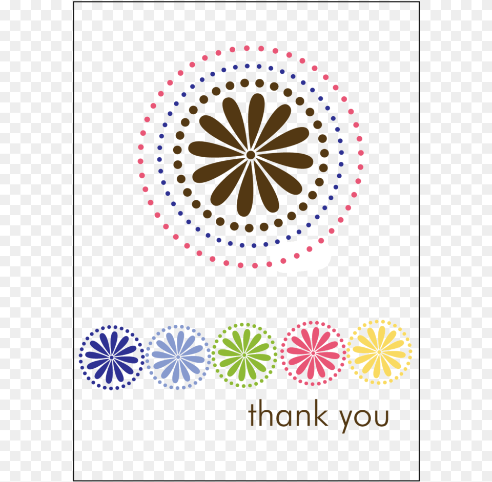 Flower Circle Thank You Cards, Art, Graphics, Fireworks Free Png