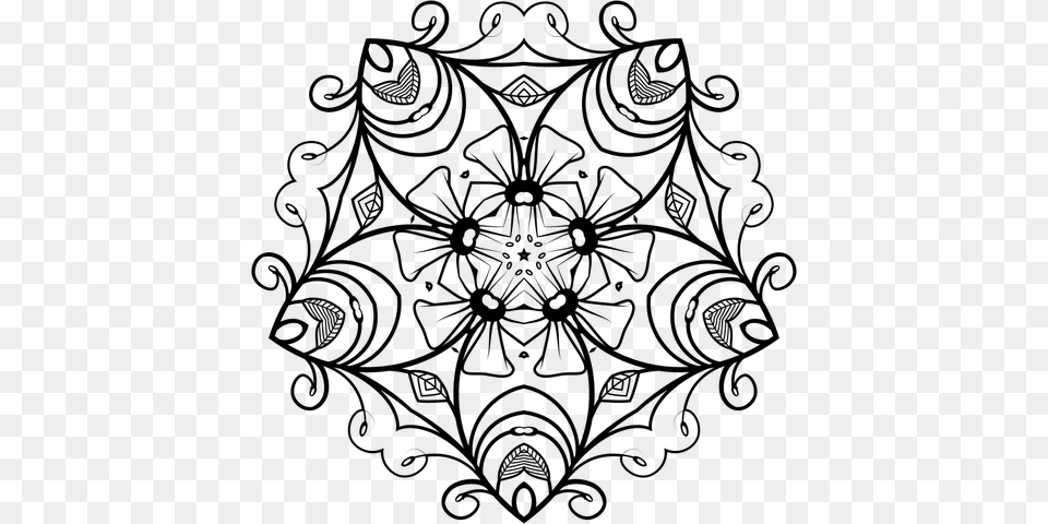 Flower Clip Art Black White, Gray Free Transparent Png