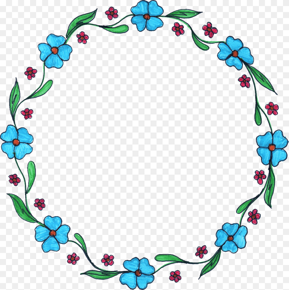 Flower Clip Art Round Frame Transparent Background, Pattern, Accessories, Jewelry, Necklace Png