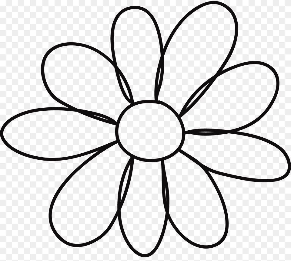 Flower Clip Art Template, Daisy, Plant, Silhouette, Stencil Png