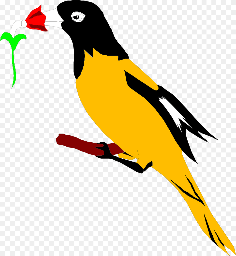 Flower Clipart, Animal, Beak, Bird, Finch Png Image