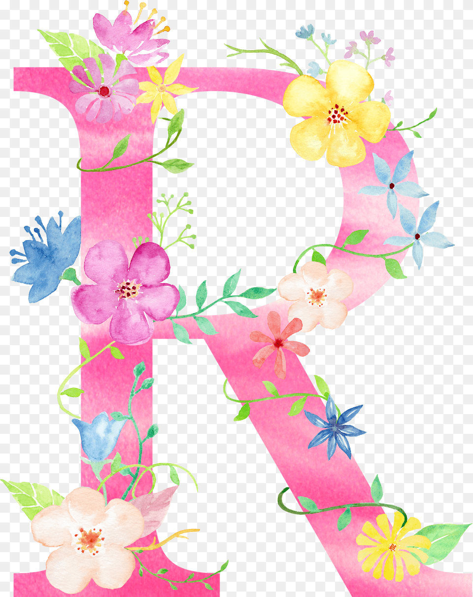 Flower Clipart Alphabet R Pin, Plant, Number, Symbol, Text Png Image