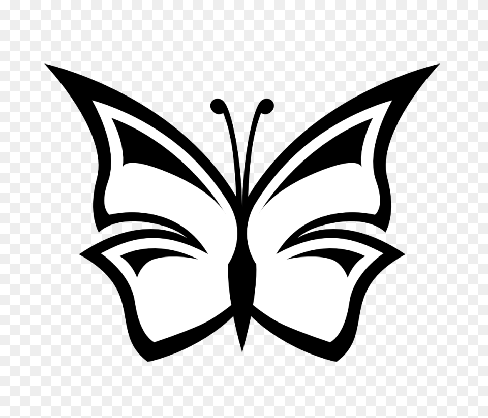 Flower Clipart Black And White, Logo, Stencil, Symbol, Emblem Free Transparent Png