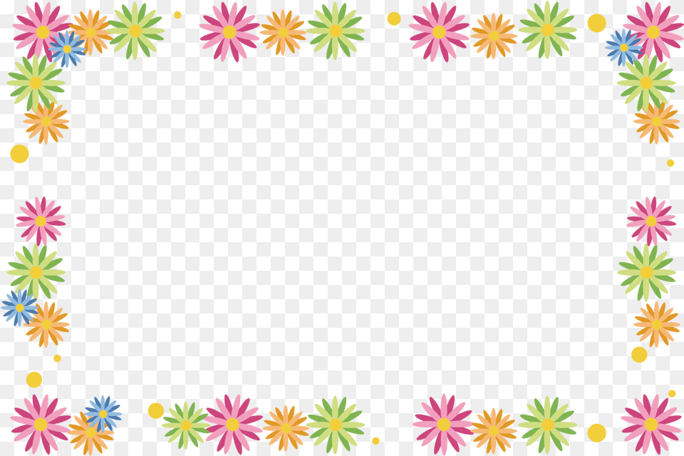 Flower Clipart Border Line Party Border Clipart, Art, Daisy, Floral Design, Graphics Png Image