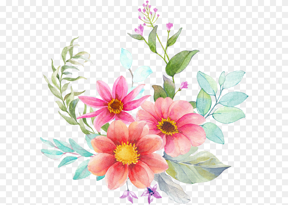 Flower Clipart Digital Watercolor Watercolor Painting, Plant, Petal, Pattern, Graphics Free Png