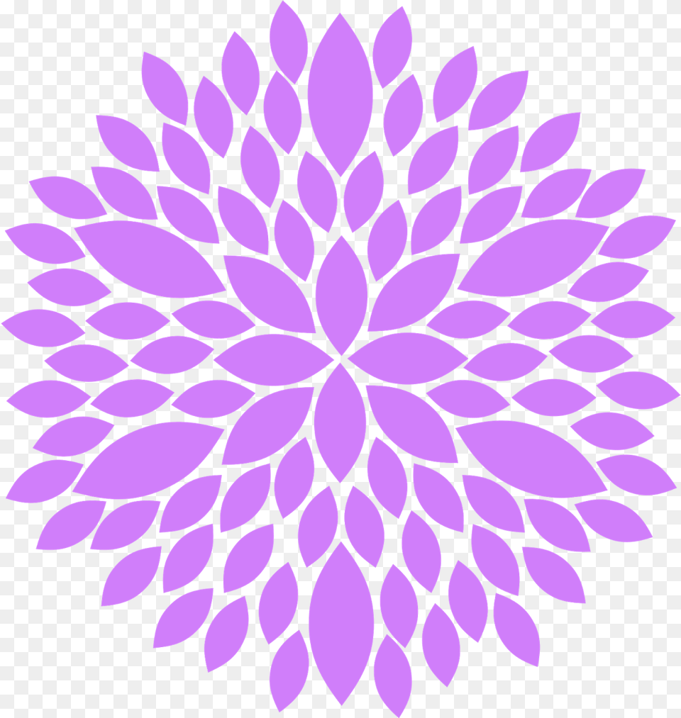 Flower Clipart Modern Dahlia Clip Art, Pattern, Plant, Purple Free Transparent Png