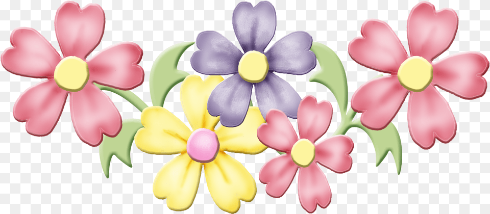 Flower Clipart Picasa Baby Flower In A Row, Plant, Pattern, Graphics, Floral Design Free Png