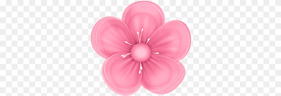 Flower Clipart Pink Picture 5218 Flor Sticker, Petal, Plant, Geranium, Balloon Free Png Download