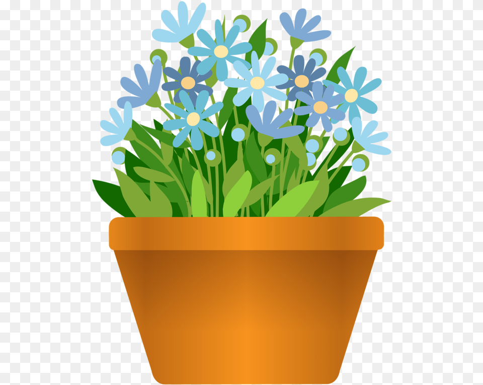Flower Clipart Planter Transparent For Flower Pot Cartoon, Vase, Pottery, Potted Plant, Plant Free Png Download