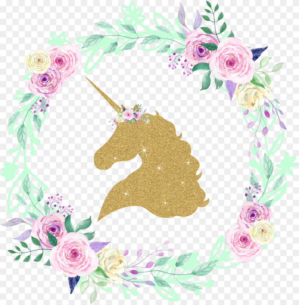 Flower Clipart Unicorn Transparent For Unicorn Baby Shower Invite Template, Pattern, Art, Floral Design, Graphics Free Png Download