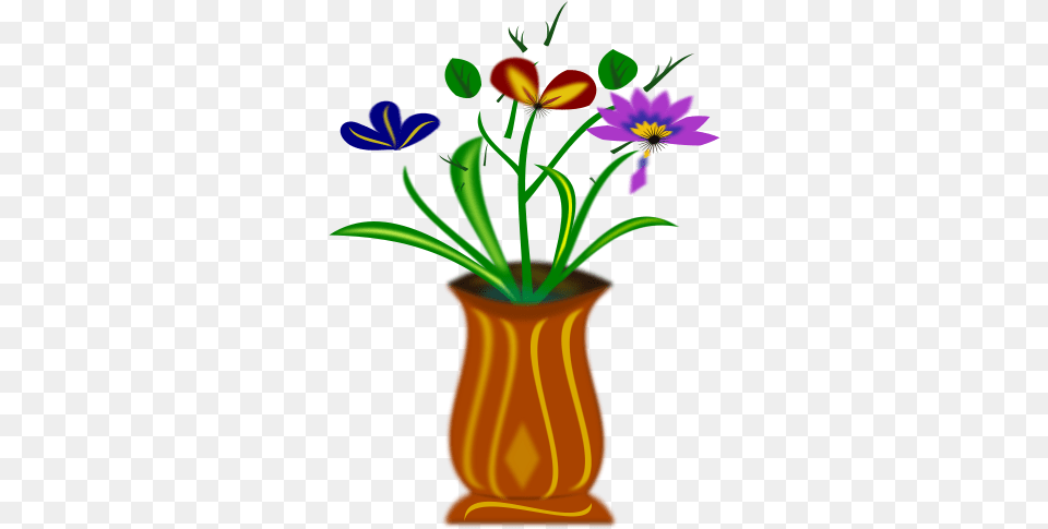 Flower Clipart Vase Flower Drawing Florero Dibujo, Jar, Pottery, Flower Arrangement, Plant Free Transparent Png