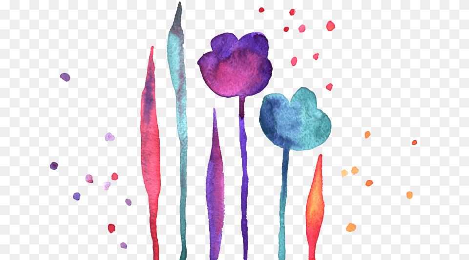Flower Clipart Watercolor Painting Watercolor Flowers Creative, Art, Modern Art, Purple, Fireworks Free Transparent Png