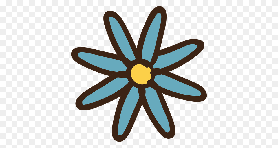 Flower Colored Doodle, Daisy, Plant, Nature, Outdoors Png Image